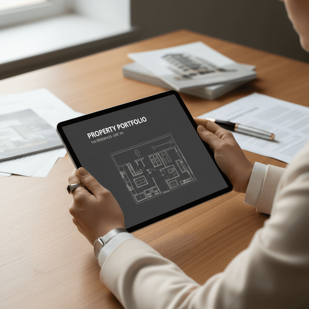 Documentos de gestão de ativos imobiliários e chave